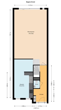 Floorplan - Hof van Azuur 30, 2614 TB Delft